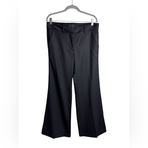 Nili Lotan Virgin Wool Wide Leg Trouser Pants Size 8 Black - Picture 1 of 5